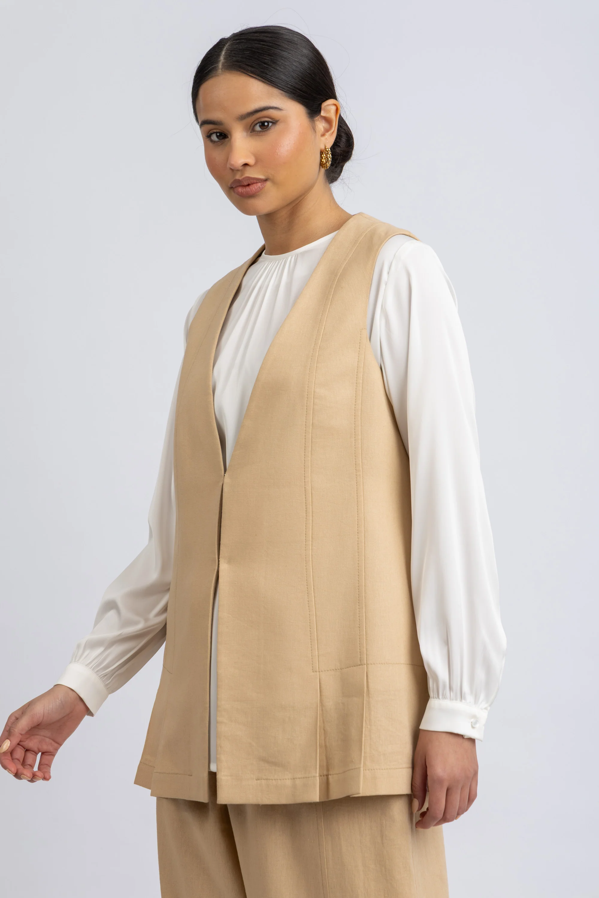 linen vest - Image 3
