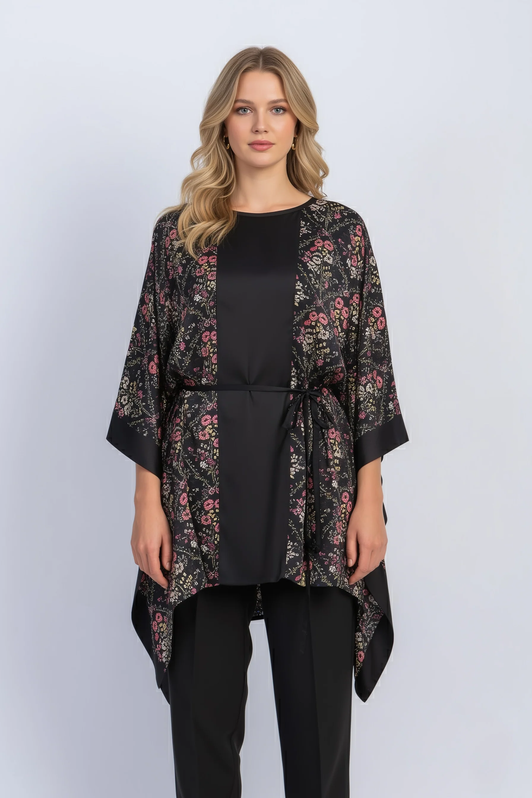 satin poncho
