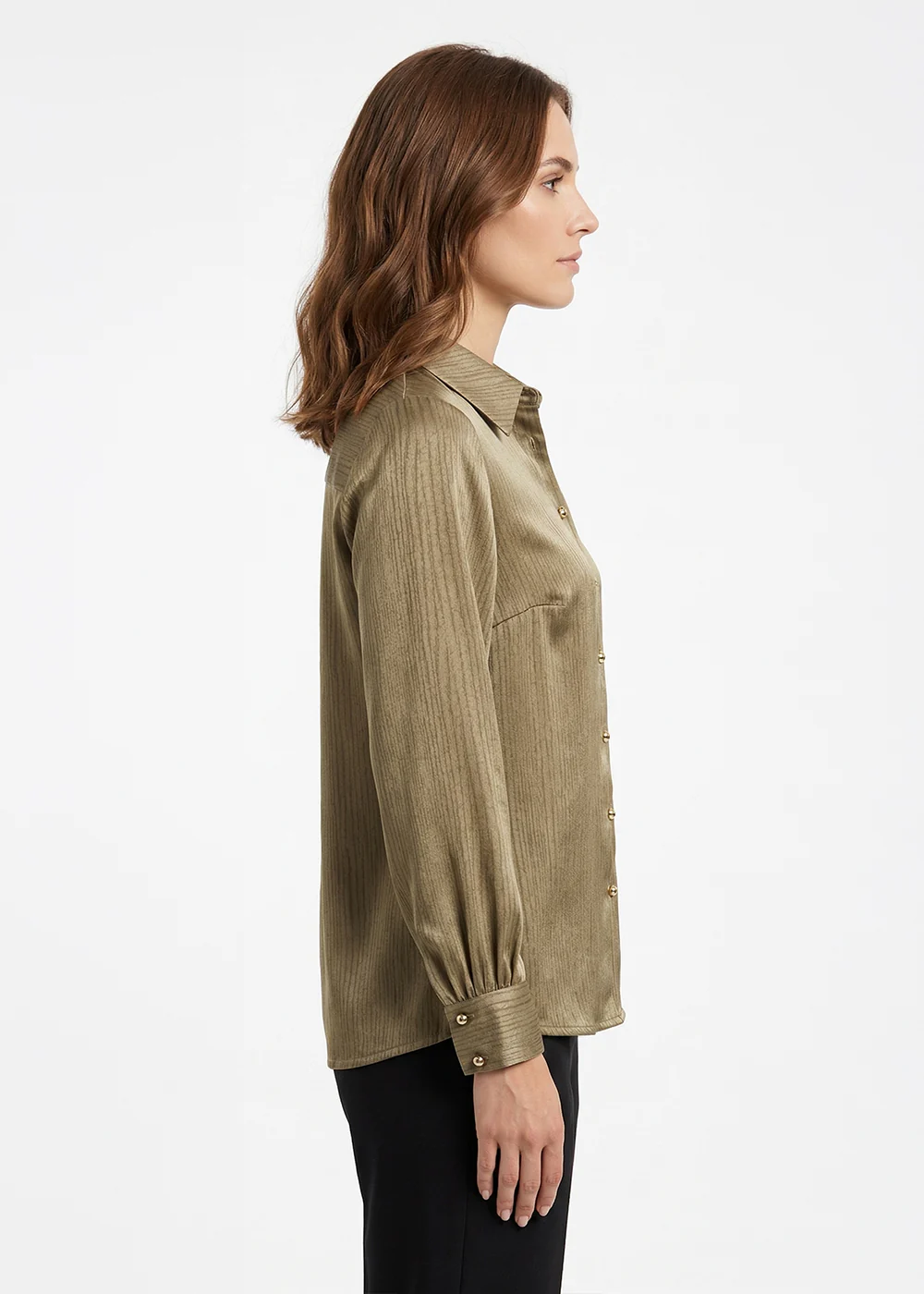 striped satin shirt - Image 2