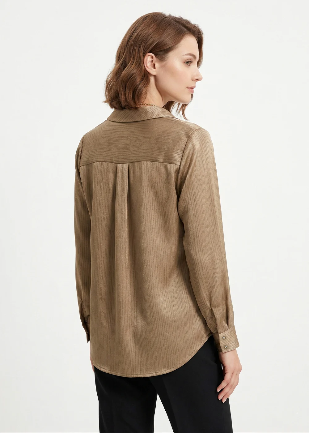 striped satin shirt - Image 3
