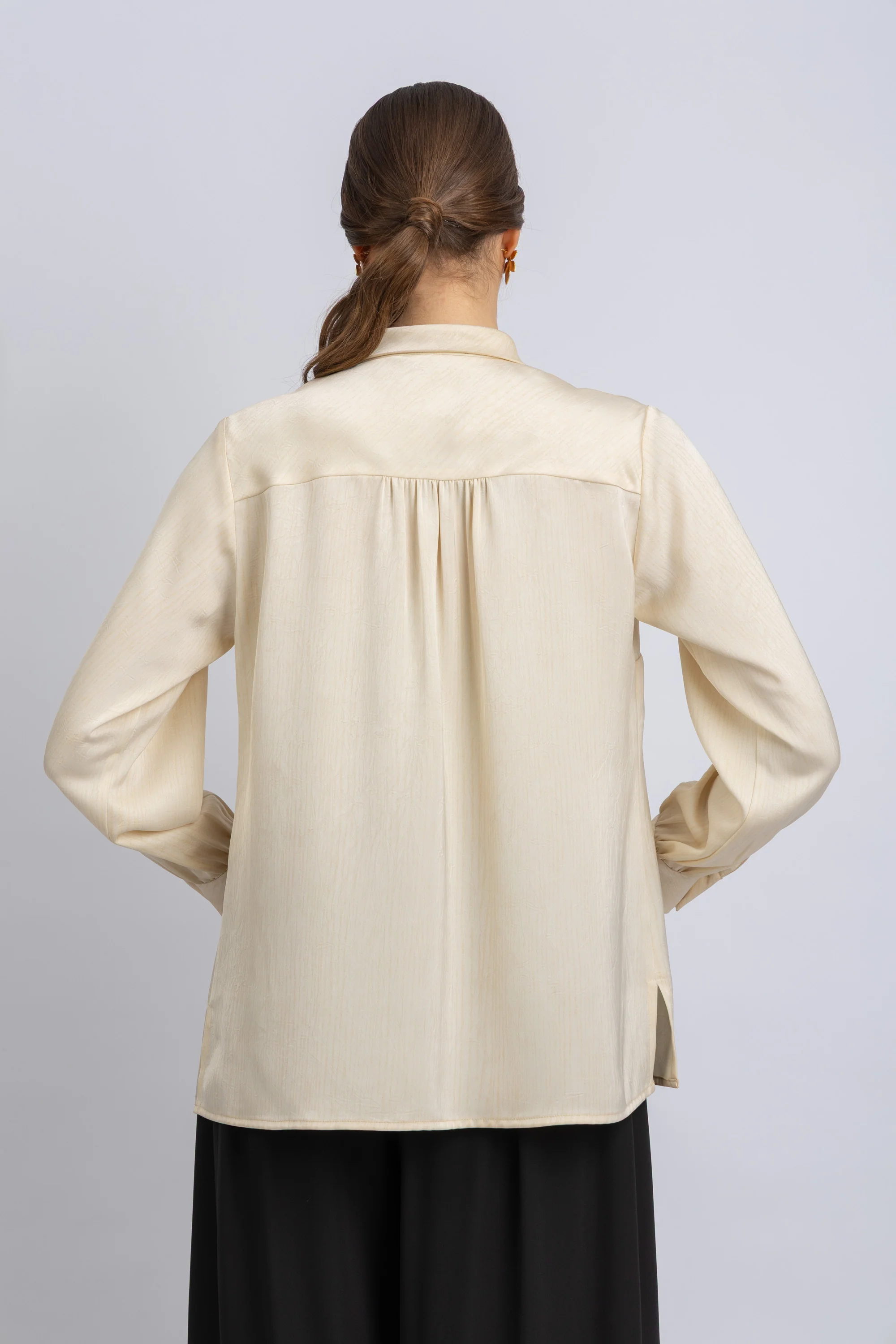 striped satin shirt - Image 4