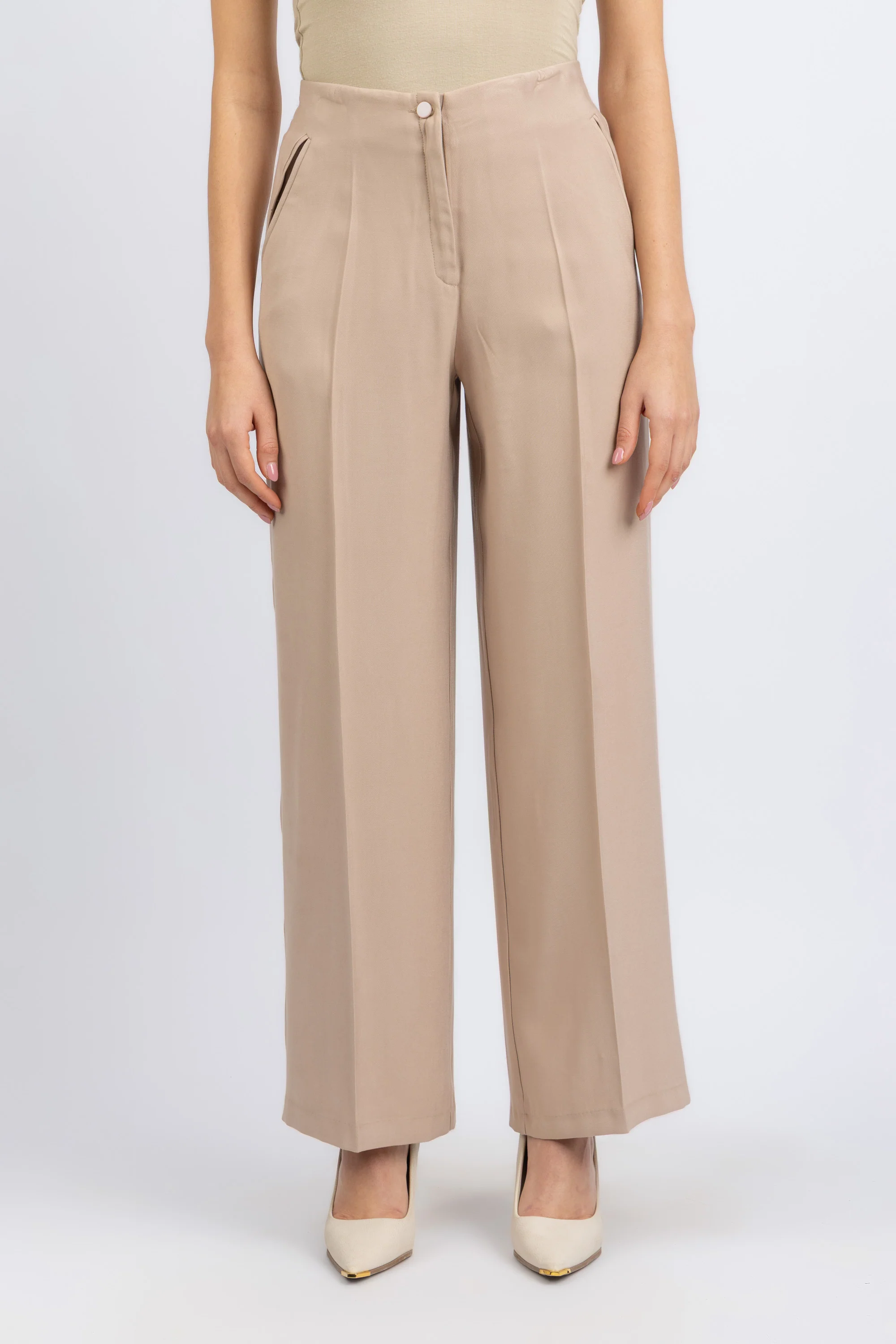 wide cut viscose woven pants