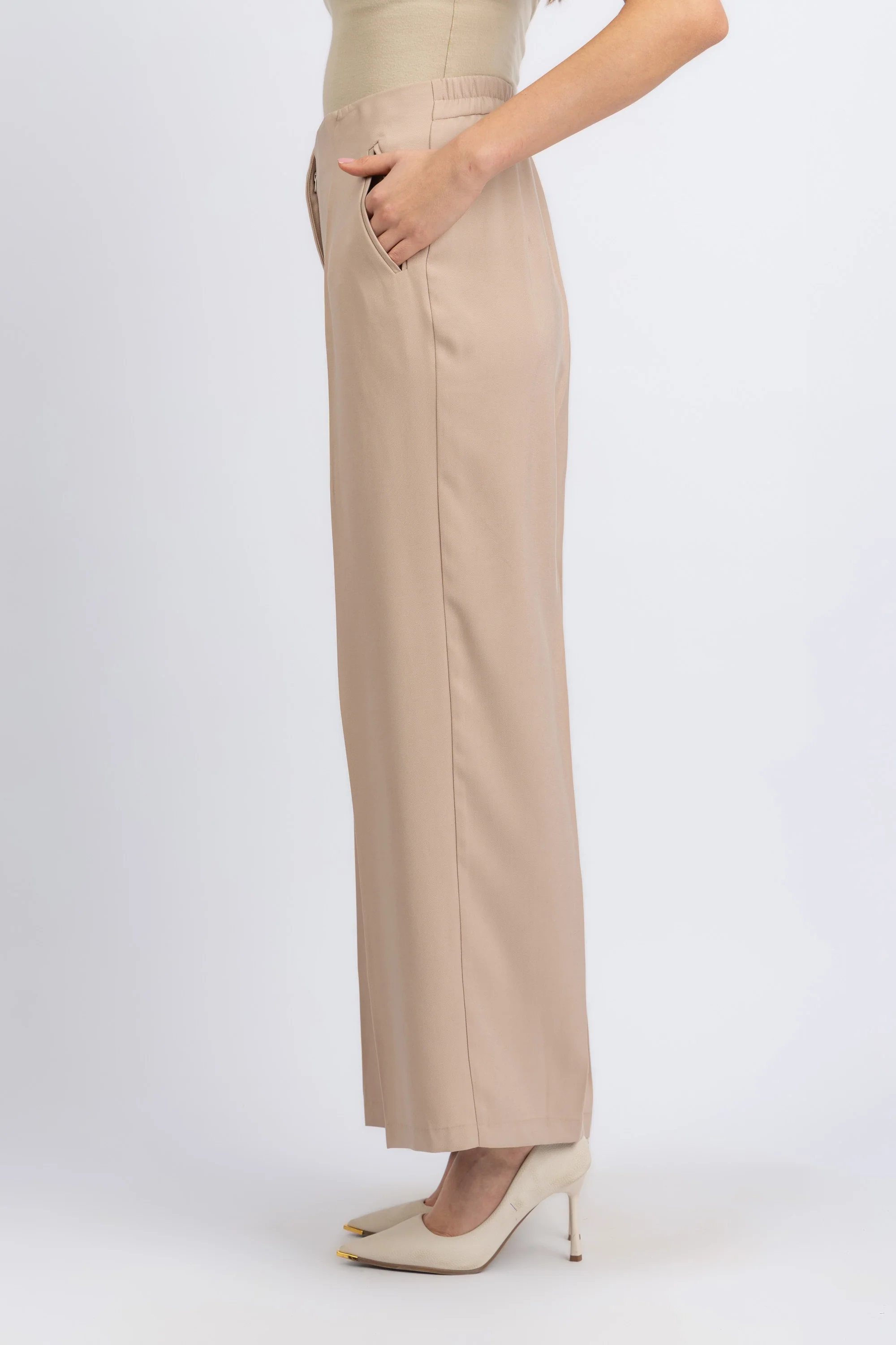 wide cut viscose woven pants - Image 3
