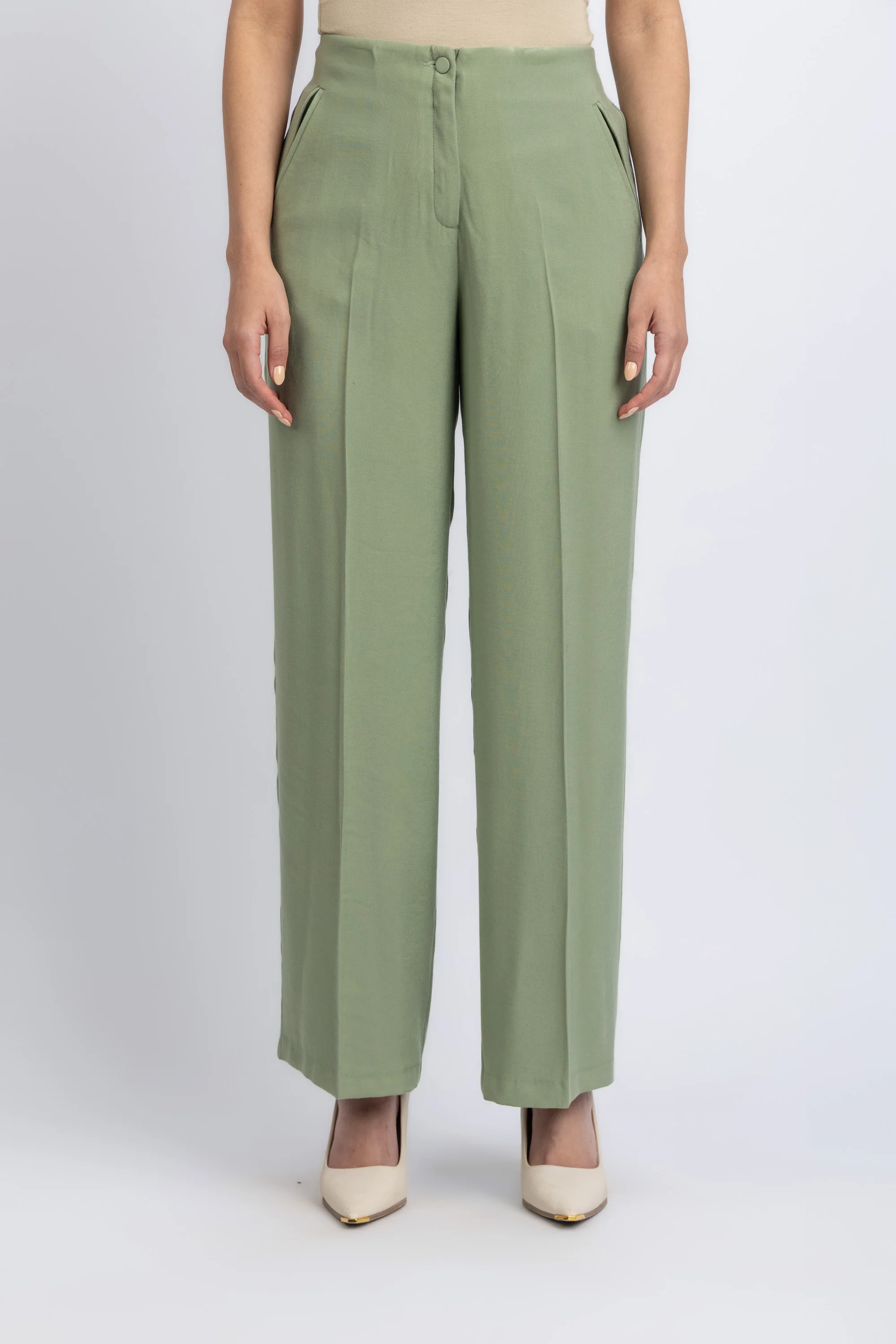 wide cut viscose woven pants